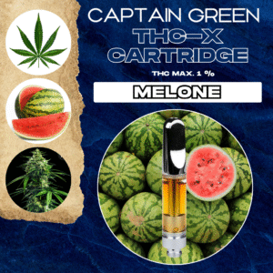THC-X Cartridge Melone 99% - 1ml, bez CBD