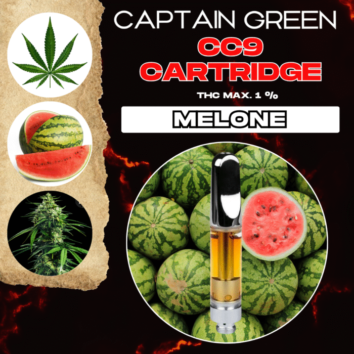 CC9 Cartridge Melone 99% - 1ml, bez CBD