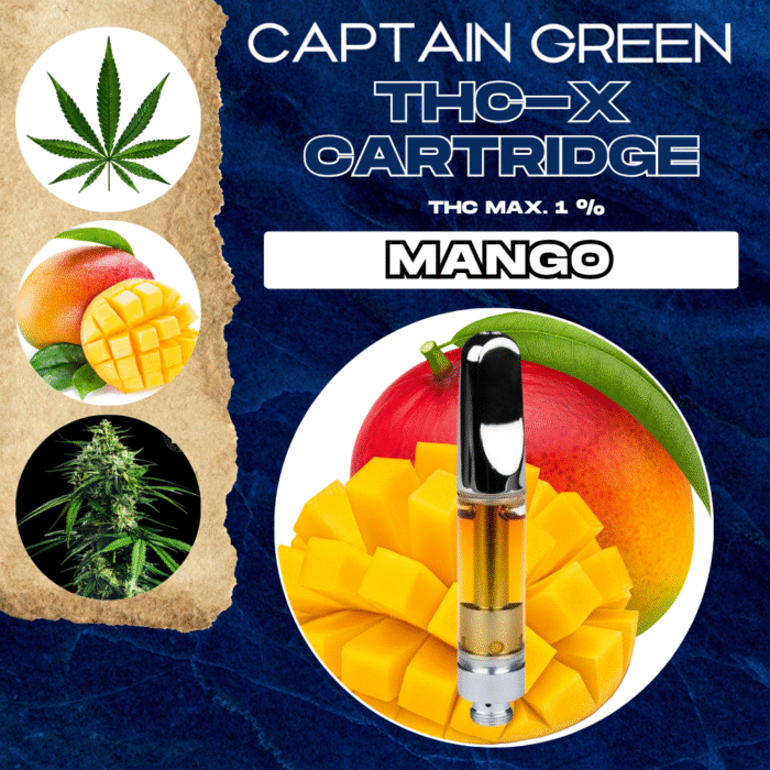 THC-X Cartridge Mango 99% - 1ml, bez CBD
