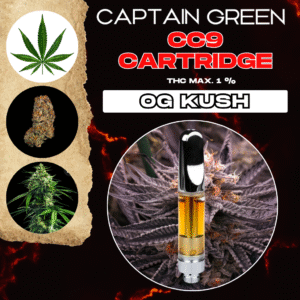 CC9 Cartridge OG Kush 99% - 1ml, bez CBD