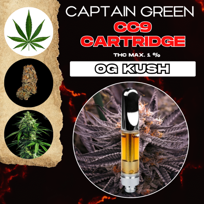 CC9 Cartridge OG Kush 99% - 1ml, bez CBD
