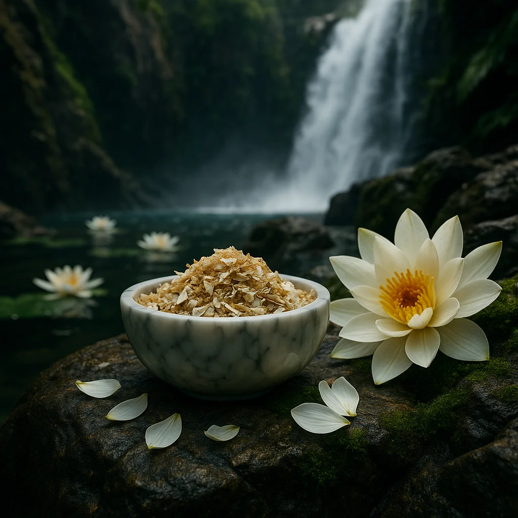 Bílý leknín drcené květy (Nymphaea Alba), White Lotus