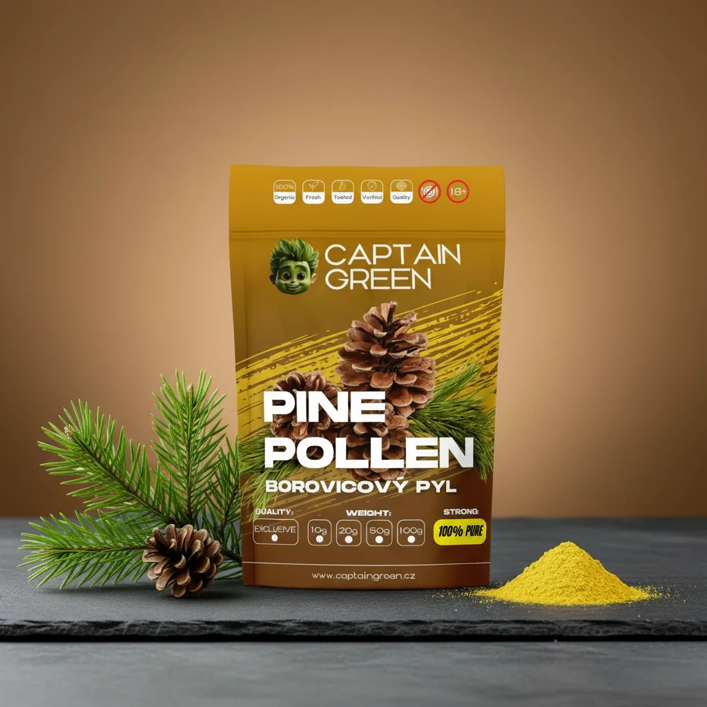 Borovicový pyl prášek 100% čistý, Pine Pollen powder 100% pure