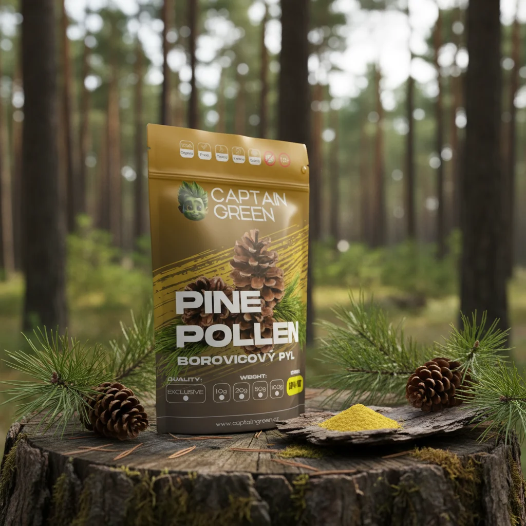Borovicový pyl prášek 100% čistý, Pine Pollen powder 100% pure