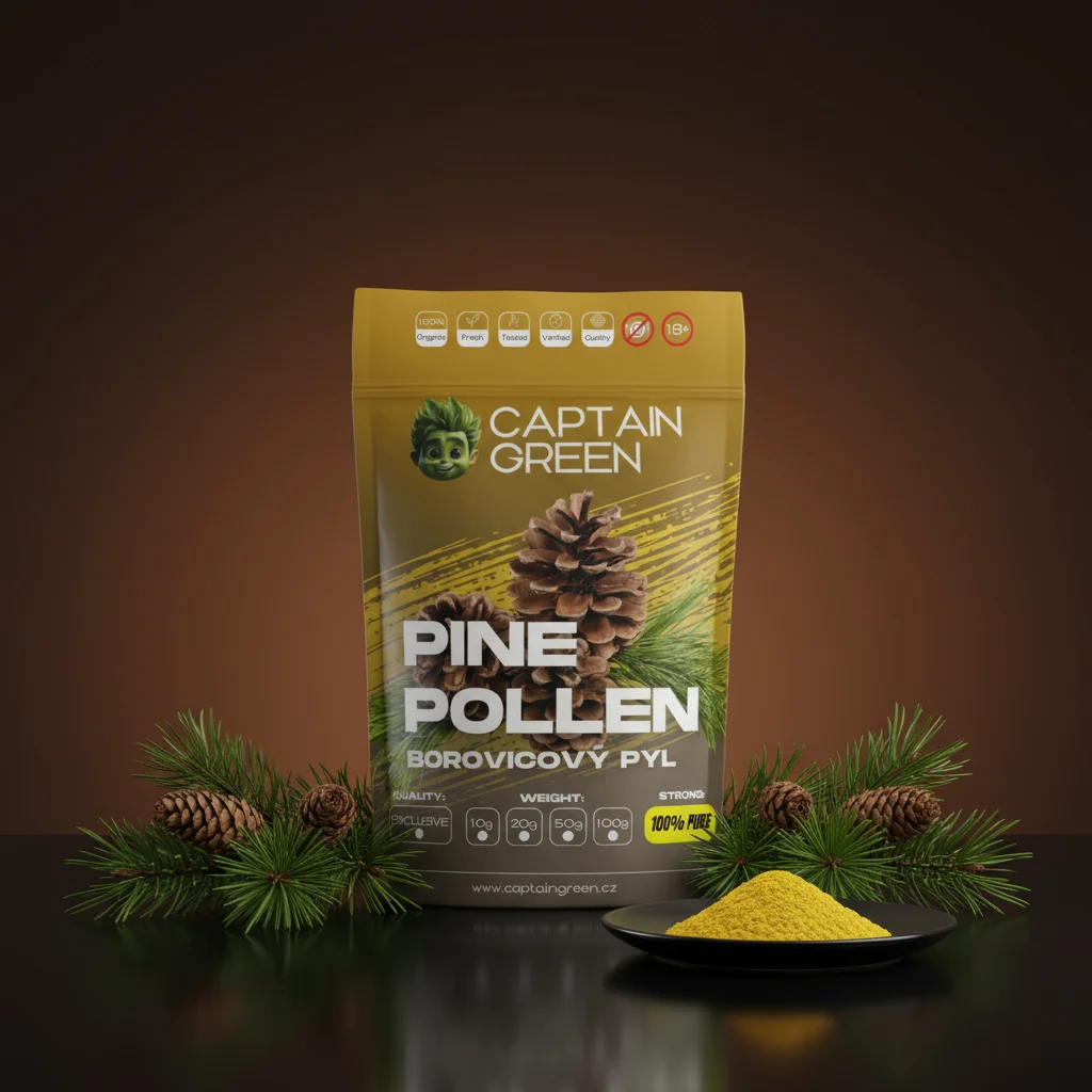 Borovicový pyl prášek 100% čistý, Pine Pollen powder 100% pure