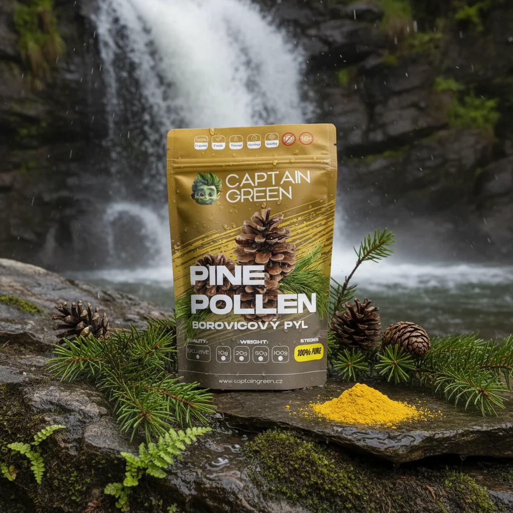 Borovicový pyl prášek 100% čistý, Pine Pollen powder 100% pure