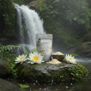 Bílý leknín drcené květy (Nymphaea Alba), White Lotus