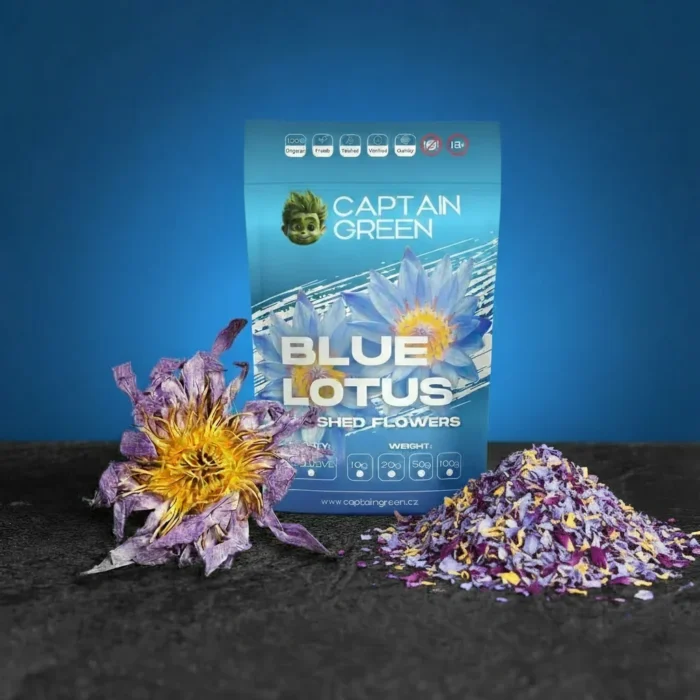 Modrý leknín drcené květy, Blue Lotus Crushed Flowers (Nymphaea Caerulea)