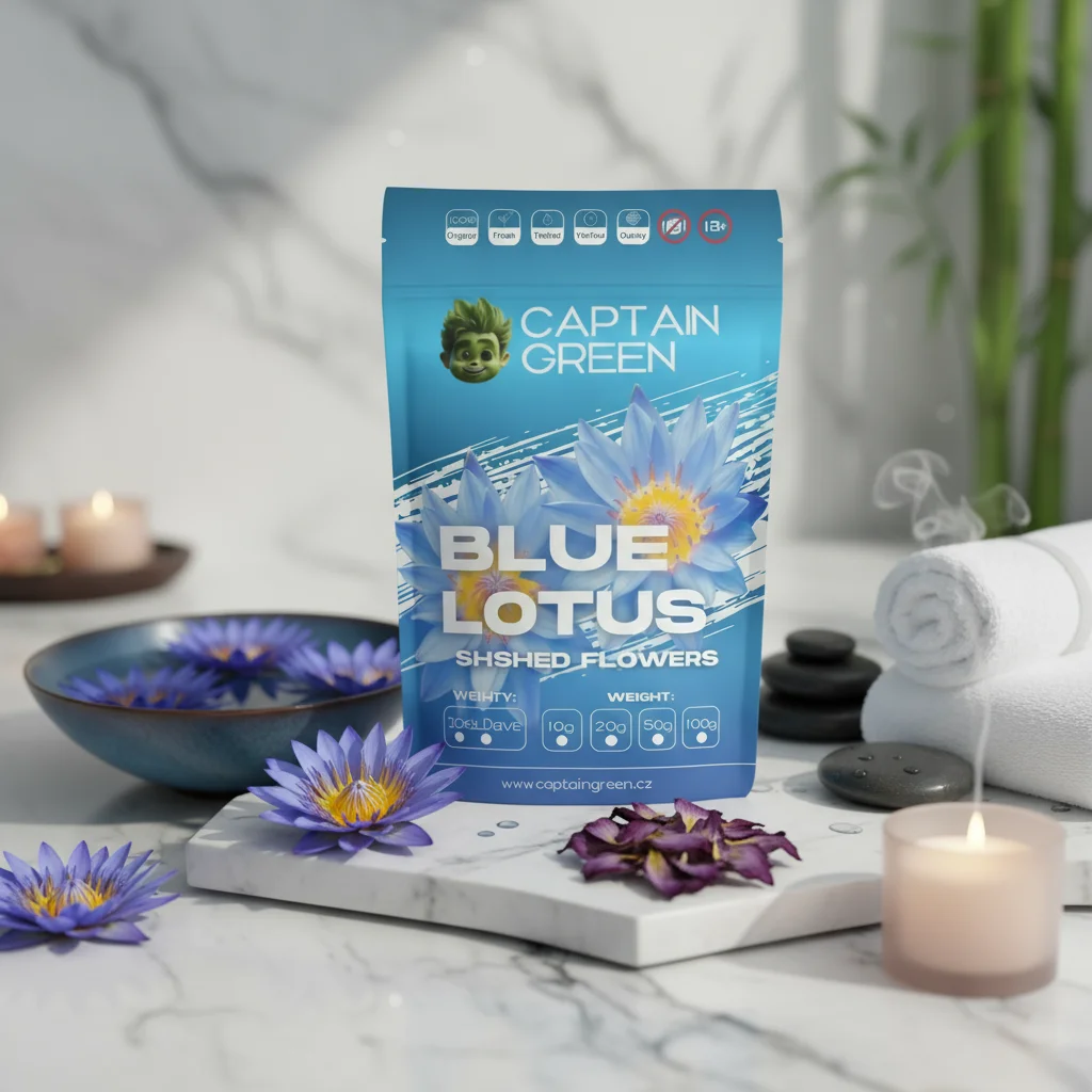 Modrý leknín drcené květy, Blue Lotus Crushed Flowers (Nymphaea Caerulea)