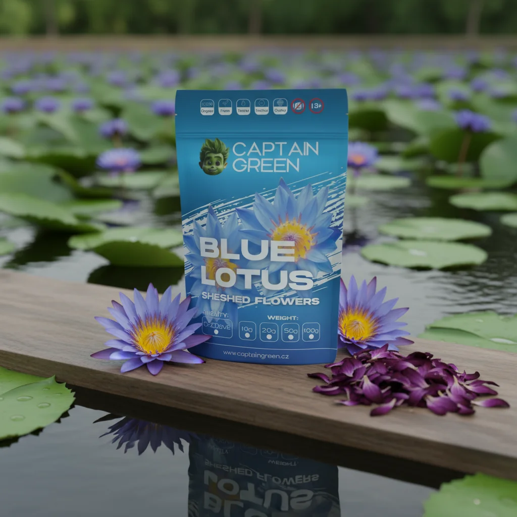 Modrý leknín drcené květy, Blue Lotus Crushed Flowers (Nymphaea Caerulea)