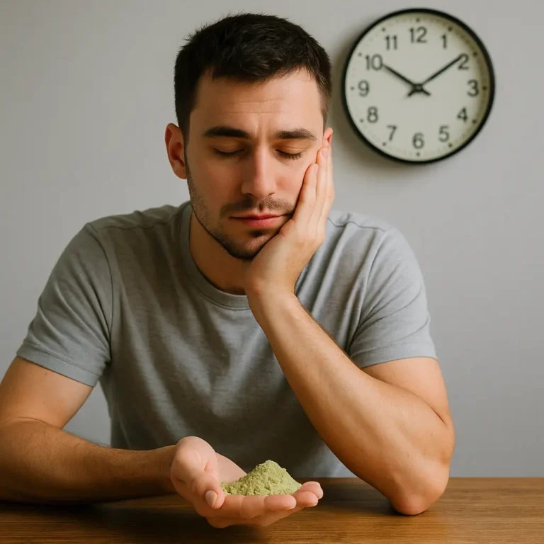 Časový průběh účinků bílého kratomu