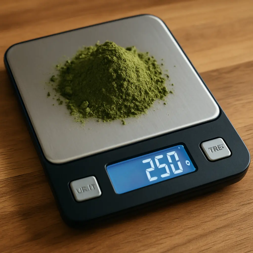 Kratom na kuchyňské váze